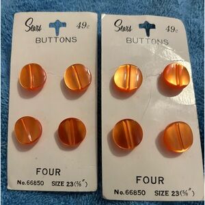 Vintage Sears Buttons. Beautiful Orange Color.
